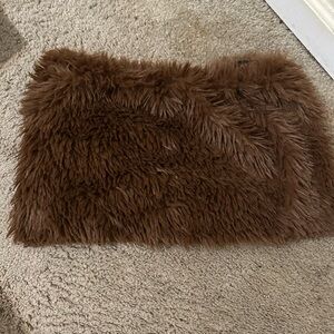 SHEIN Brown Fuzzy Mini Skirt